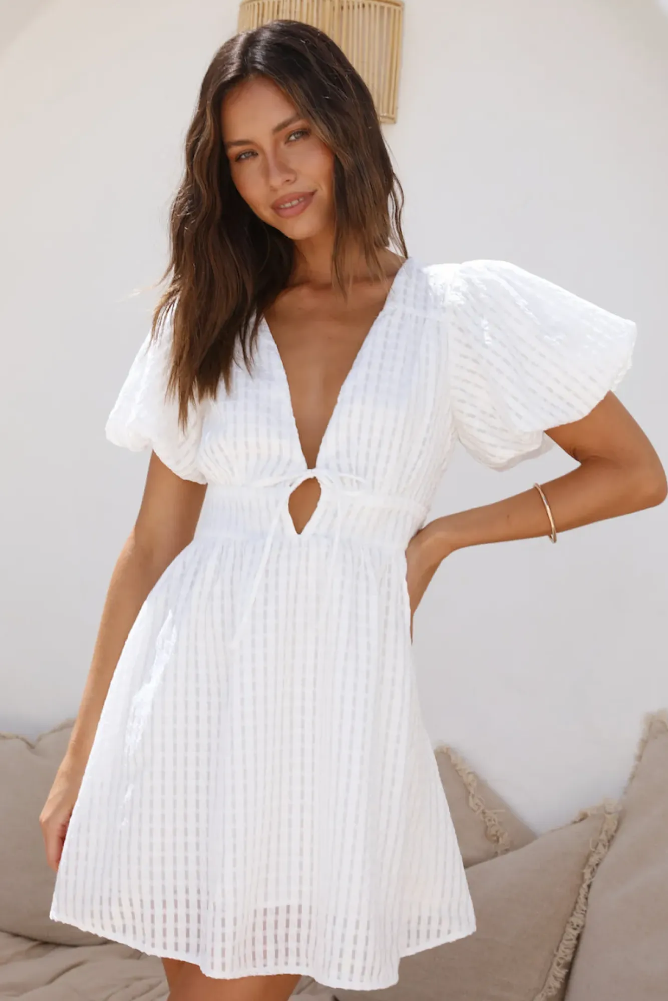 Spring Break Dresses|Brunch Dresses>Hello Molly Kite Flying Dress White