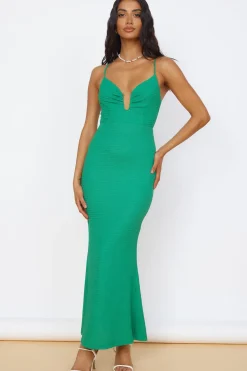 Date Night Dresses|Summer Dresses>Hello Molly La Bella Vita Maxi Dress Green