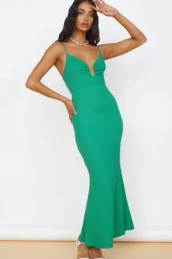Date Night Dresses|Summer Dresses>Hello Molly La Bella Vita Maxi Dress Green