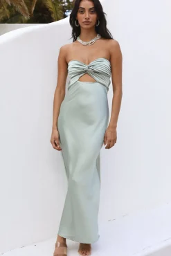 Wedding Guest Dresses|Formal Dresses>Hello Molly Laced With Gold Maxi Dress Sage