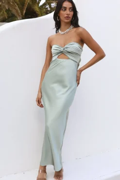 Wedding Guest Dresses|Formal Dresses>Hello Molly Laced With Gold Maxi Dress Sage