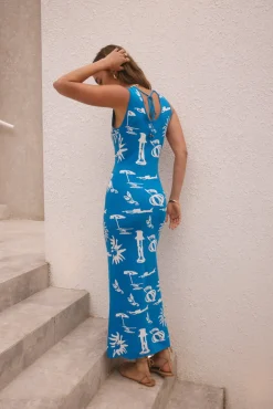 Vacation Dresses|Spring Break Dresses>Hello Molly Laguna Maxi Dress Blue