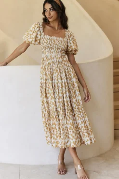 Spring Break Dresses|Bump Friendly>Hello Molly Land And Sky Maxi Dress Yellow
