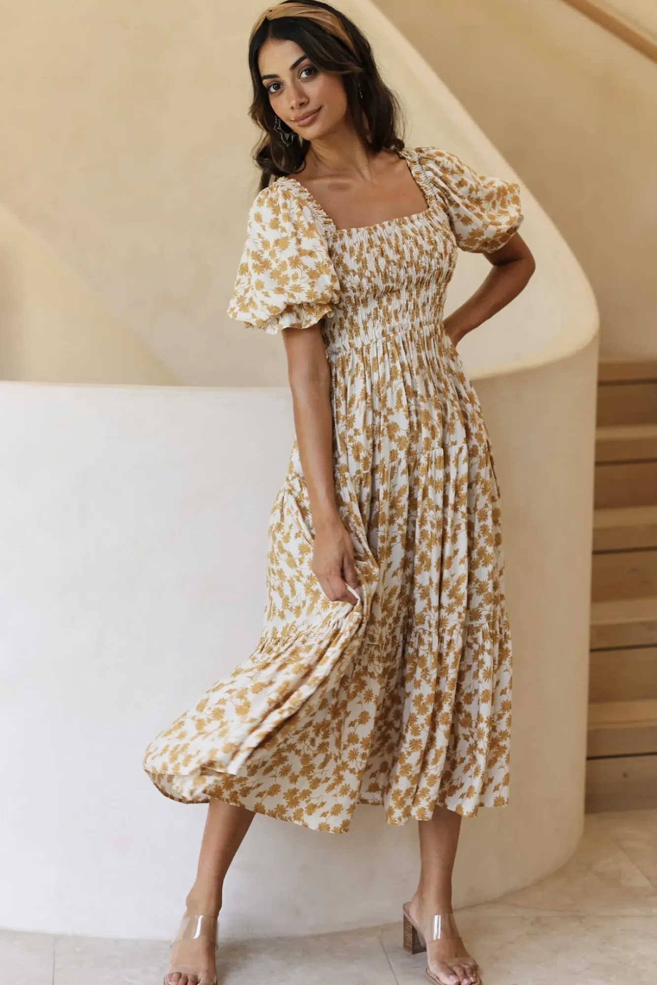 Spring Break Dresses|Bump Friendly>Hello Molly Land And Sky Maxi Dress Yellow