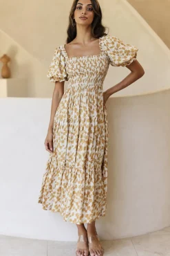 Spring Break Dresses|Bump Friendly>Hello Molly Land And Sky Maxi Dress Yellow