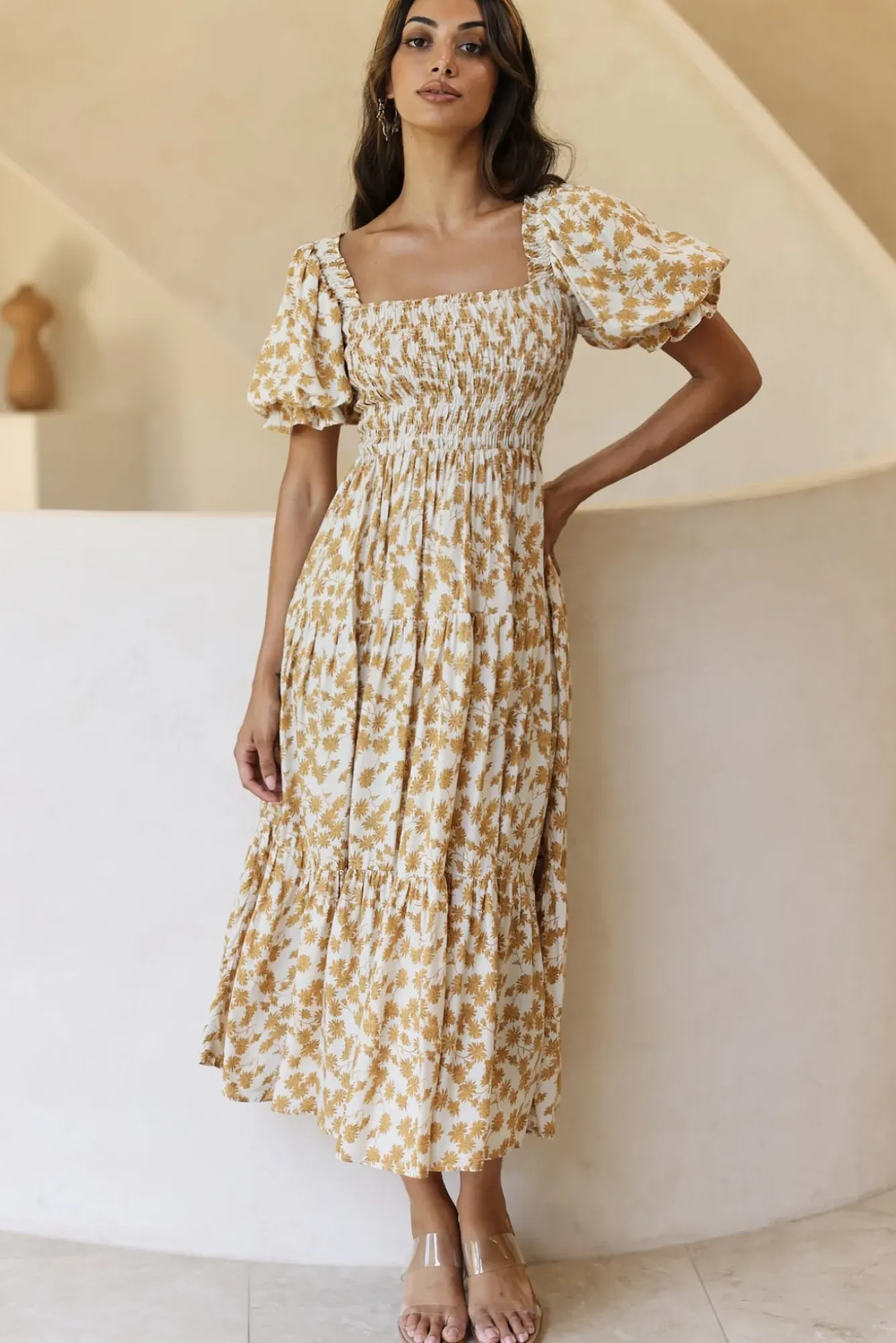 Spring Break Dresses|Bump Friendly>Hello Molly Land And Sky Maxi Dress Yellow