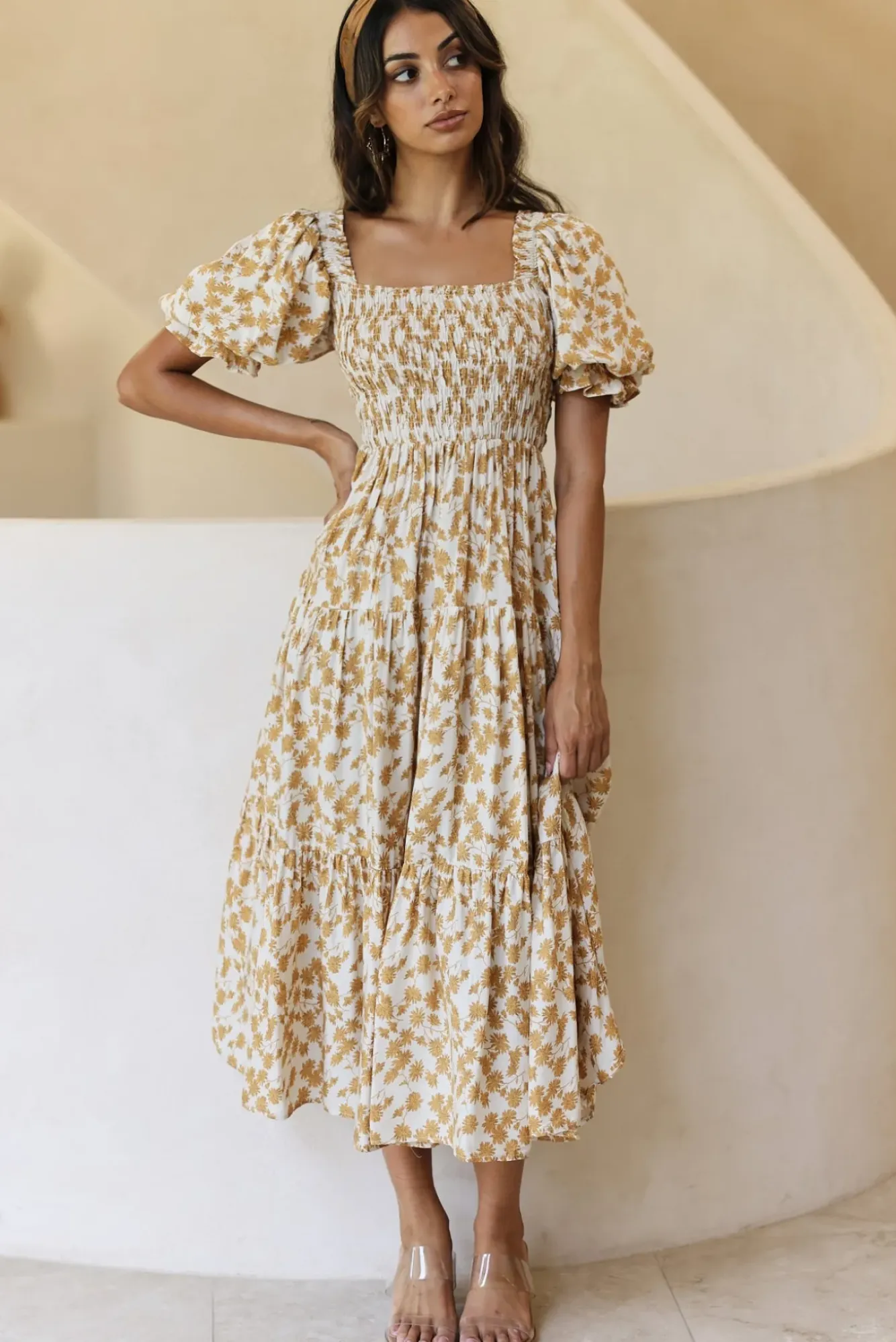 Spring Break Dresses|Bump Friendly>Hello Molly Land And Sky Maxi Dress Yellow