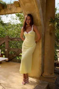 Wedding Guest Dresses|Formal Dresses>Hello Molly Last Word Midi Dress Yellow