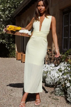Vacation Dresses|Spring Break Dresses>Hello Molly Late Night Maxi Dress Yellow