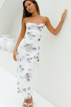 Cocktail Dresses|Brunch Dresses>Hello Molly Lavender Love Mesh Maxi Dress Purple