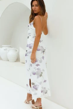 Cocktail Dresses|Brunch Dresses>Hello Molly Lavender Love Mesh Maxi Dress Purple