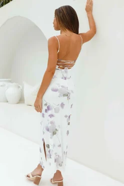 Cocktail Dresses|Brunch Dresses>Hello Molly Lavender Love Mesh Maxi Dress Purple