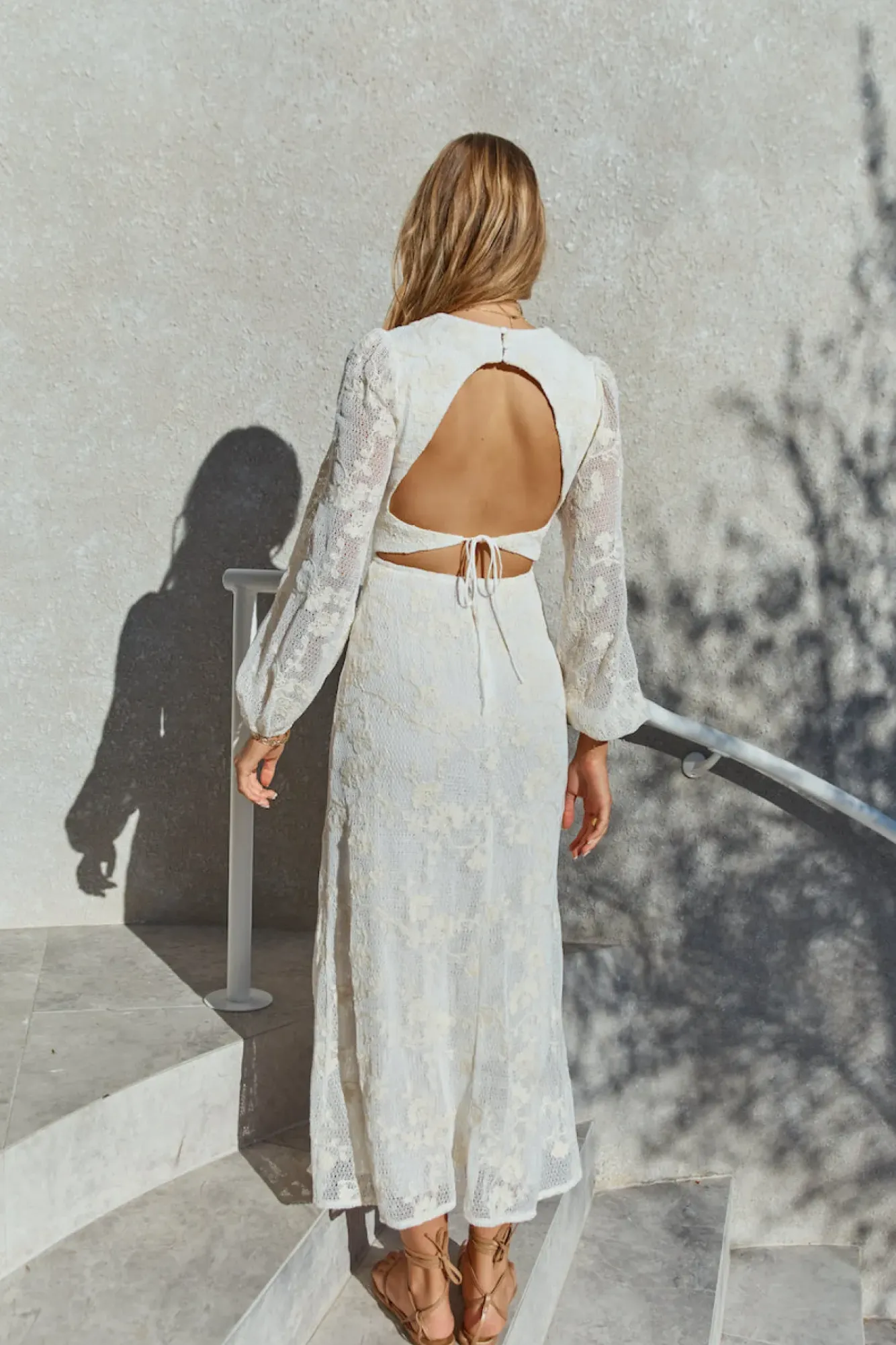 Vacation Dresses|Brunch Dresses>Hello Molly Layla Long-Sleeve Maxi Dress Cream