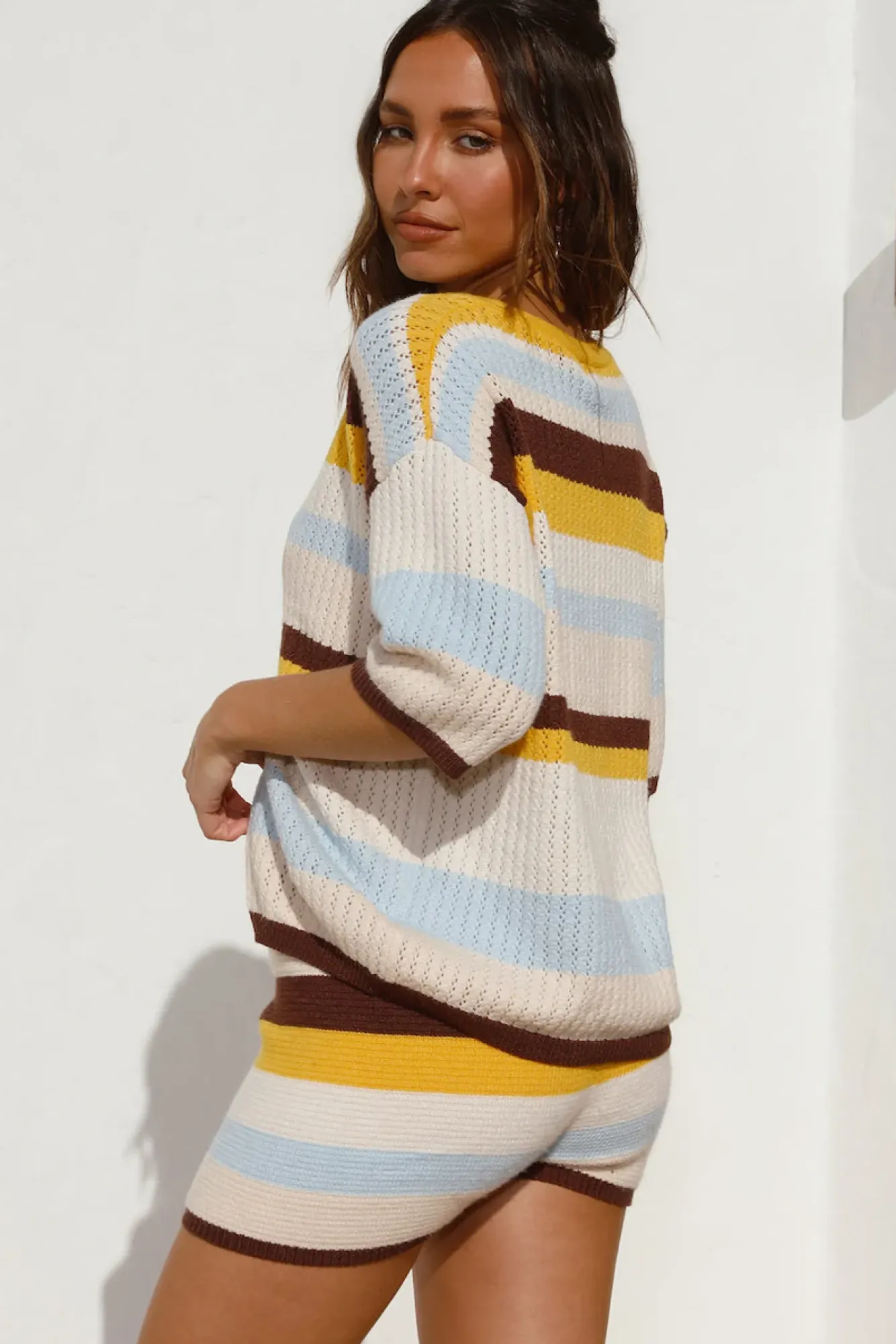 Two-Piece Shorts Set>Hello Molly Lazy Sunday Set Multi
