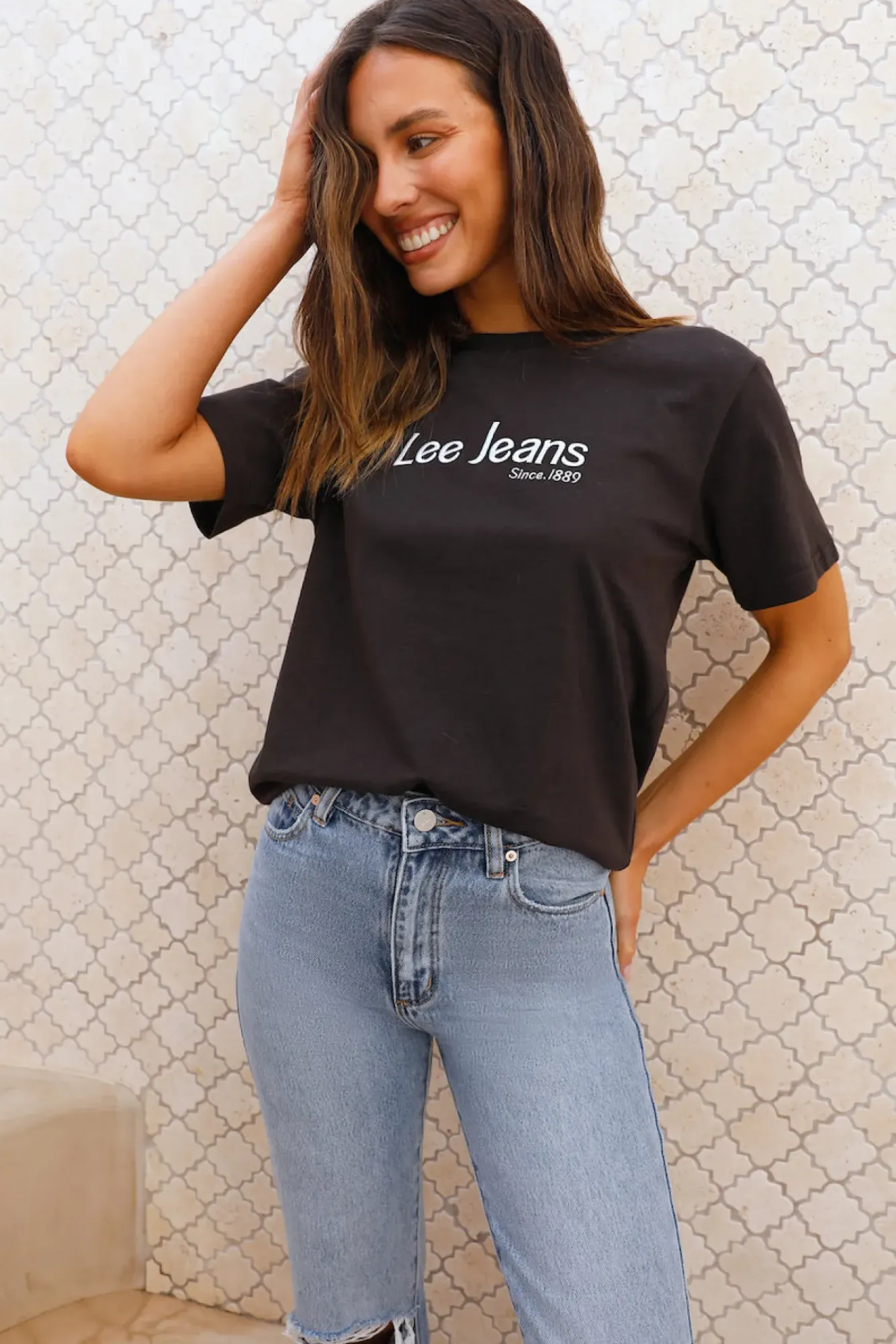 Shirts|Cropped>Lee Classic Tee Off-Kilter Black