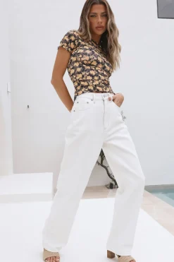 Pants|Jeans>Lee High Baggy Jean Organic White