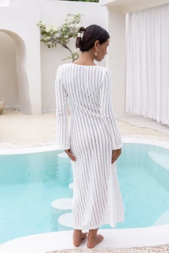 Brunch Dresses|Casual Dresses>Hello Molly Leilani Knit Maxi Dress White