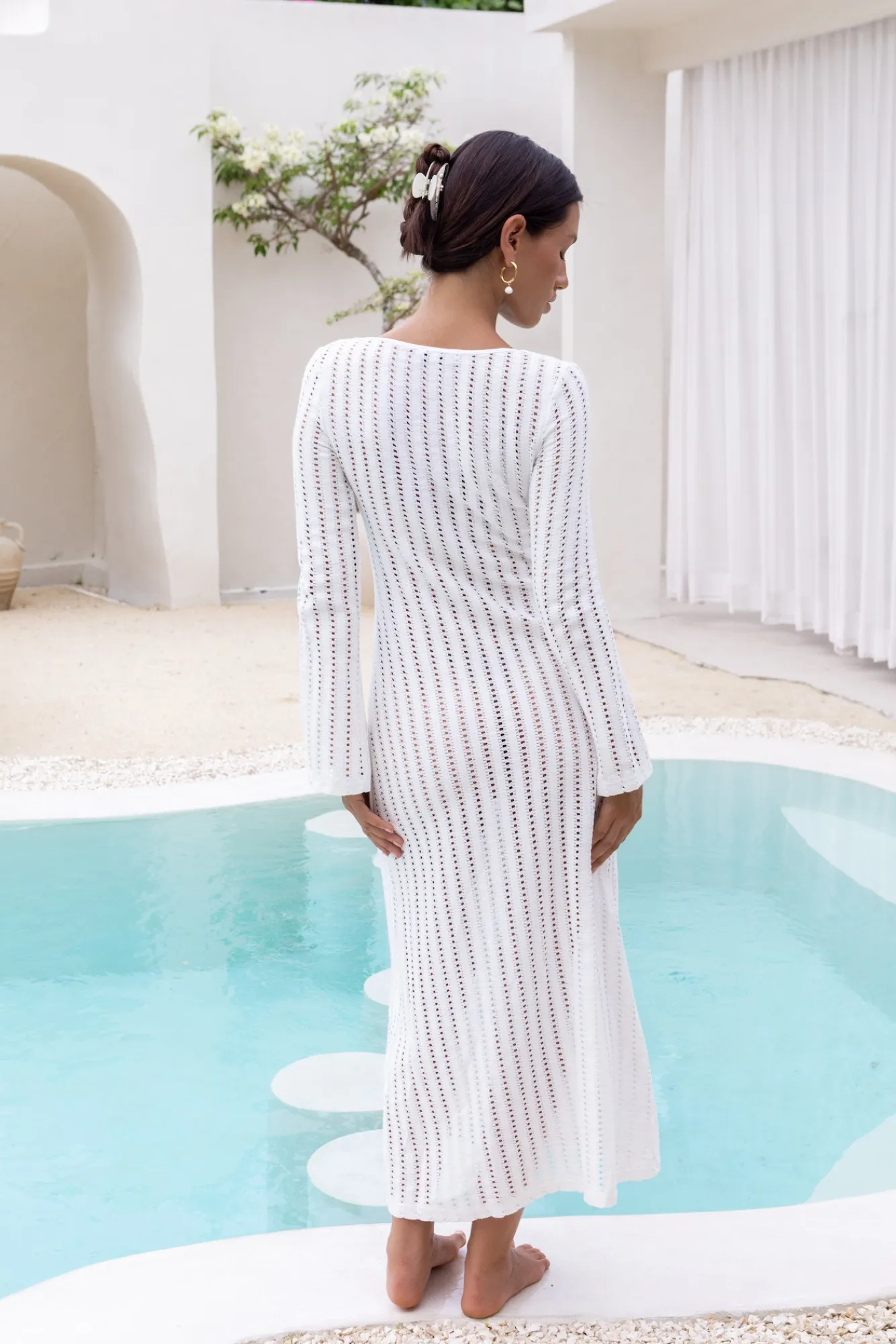 Brunch Dresses|Casual Dresses>Hello Molly Leilani Knit Maxi Dress White
