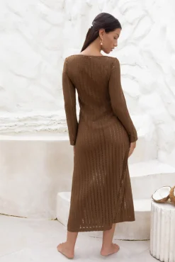 Vacation Dresses|Spring Break Dresses>Hello Molly Leilani Maxi Dress Chocolate