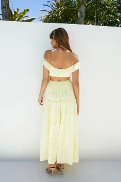 Wedding Guest Dresses|Vacation Dresses>Hello Molly Lemon Blossom Maxi Dress Yellow