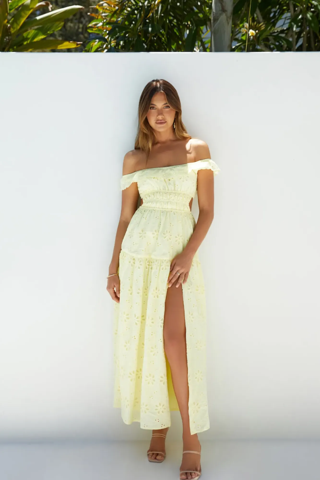 Wedding Guest Dresses|Vacation Dresses>Hello Molly Lemon Blossom Maxi Dress Yellow