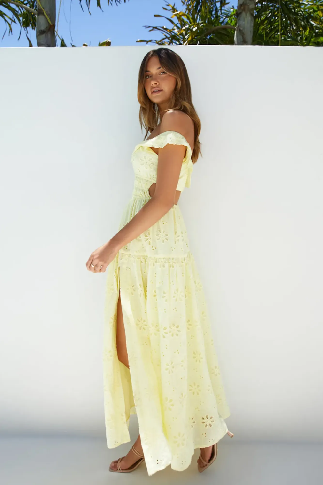 Wedding Guest Dresses|Vacation Dresses>Hello Molly Lemon Blossom Maxi Dress Yellow