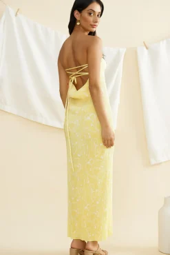 Vacation Dresses|Spring Break Dresses>Hello Molly Lemon Cello Maxi Dress