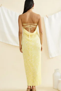 Vacation Dresses|Spring Break Dresses>Hello Molly Lemon Cello Maxi Dress