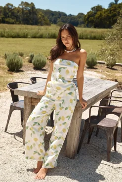 Two-Piece Pants Set>Hello Molly Lemon Drop Set Yellow