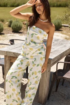 Two-Piece Pants Set>Hello Molly Lemon Drop Set Yellow