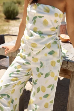 Two-Piece Pants Set>Hello Molly Lemon Drop Set Yellow