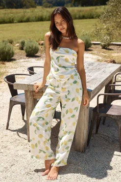 Two-Piece Pants Set>Hello Molly Lemon Drop Set Yellow