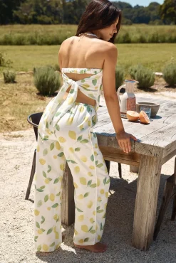 Two-Piece Pants Set>Hello Molly Lemon Drop Set Yellow