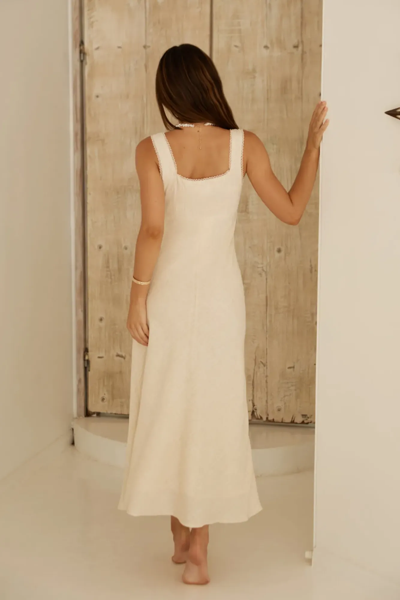 Spring Break Dresses|Brunch Dresses>Hello Molly Lemon Squeeze Maxi Dress Beige