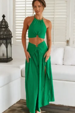 Cropped>Hello Molly Lemon Tree Crop Top Green