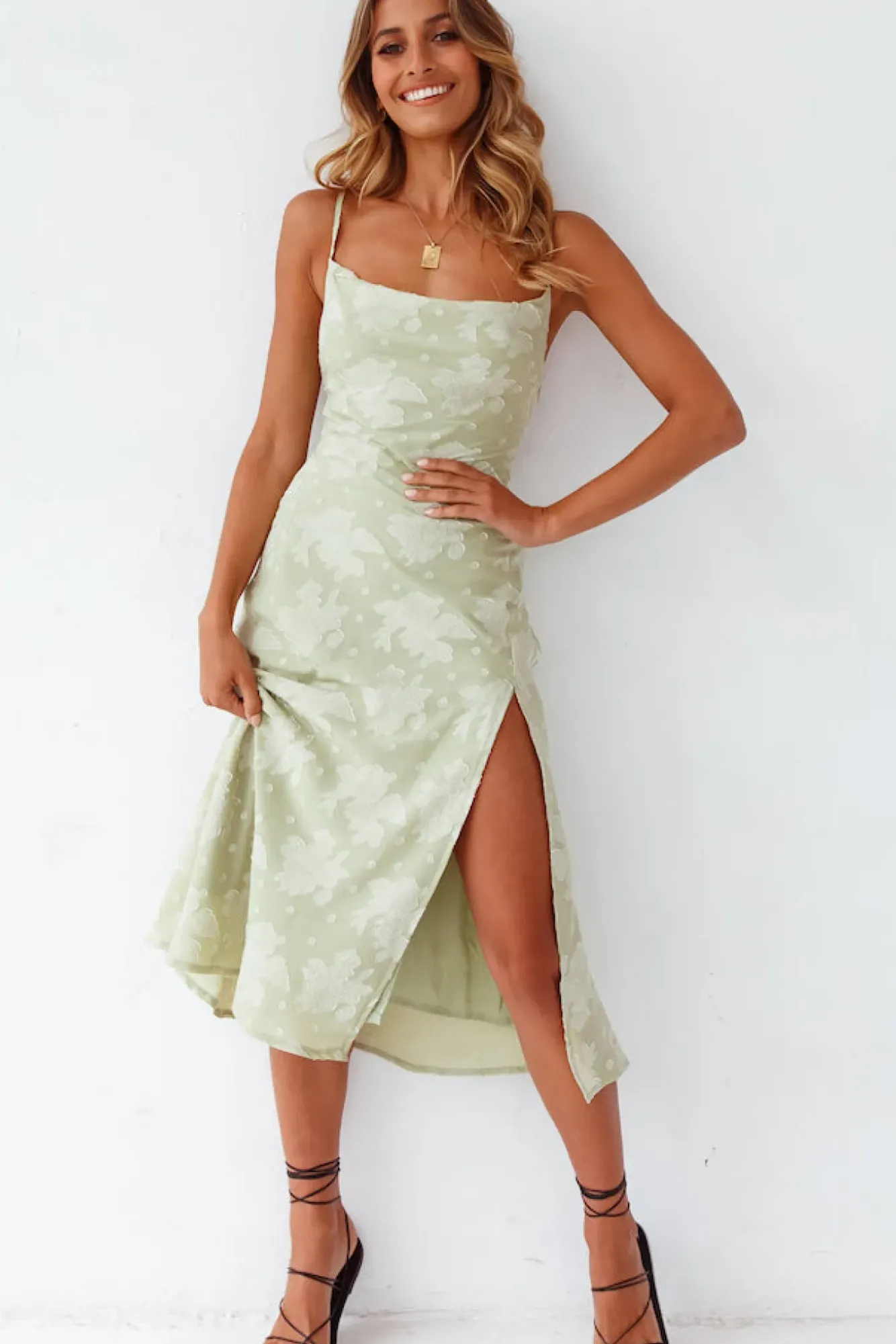 Spring Break Dresses|Summer Dresses>Hello Molly Leora Midi Dress Green