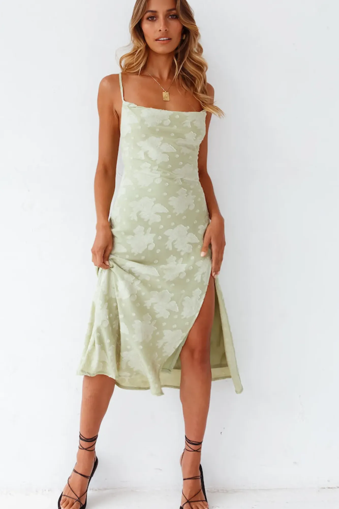 Spring Break Dresses|Summer Dresses>Hello Molly Leora Midi Dress Green