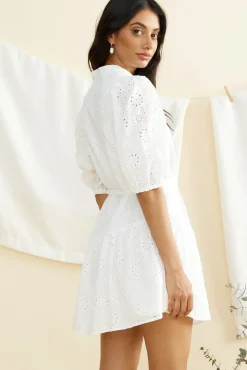 Vacation Dresses|Spring Break Dresses>Hello Molly Let It Shine Mini Dress White