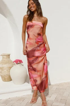 Formal Dresses|Brunch Dresses>Hello Molly Let Me In Maxi Dress Orange