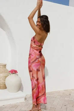 Formal Dresses|Brunch Dresses>Hello Molly Let Me In Maxi Dress Orange