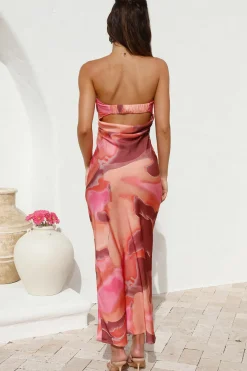 Formal Dresses|Brunch Dresses>Hello Molly Let Me In Maxi Dress Orange