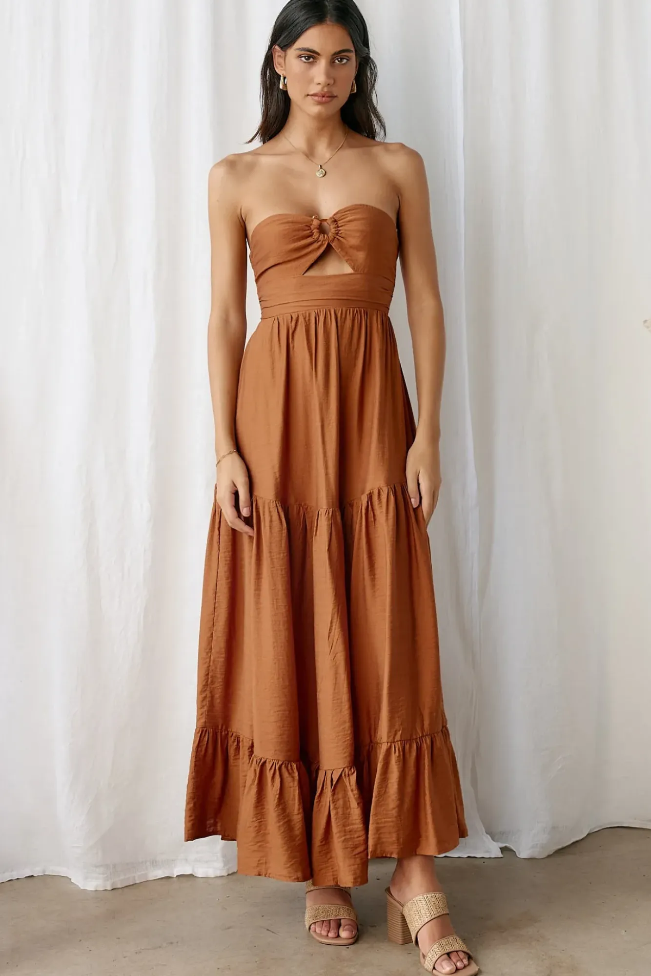 Vacation Dresses|Spring Break Dresses>Hello Molly Let's Fly Away Maxi Dress Tan