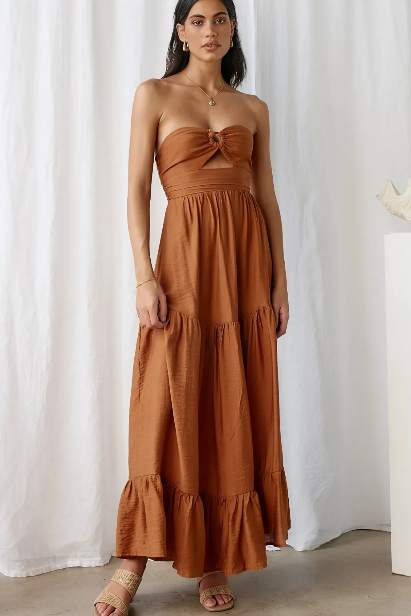 Vacation Dresses|Spring Break Dresses>Hello Molly Let's Fly Away Maxi Dress Tan