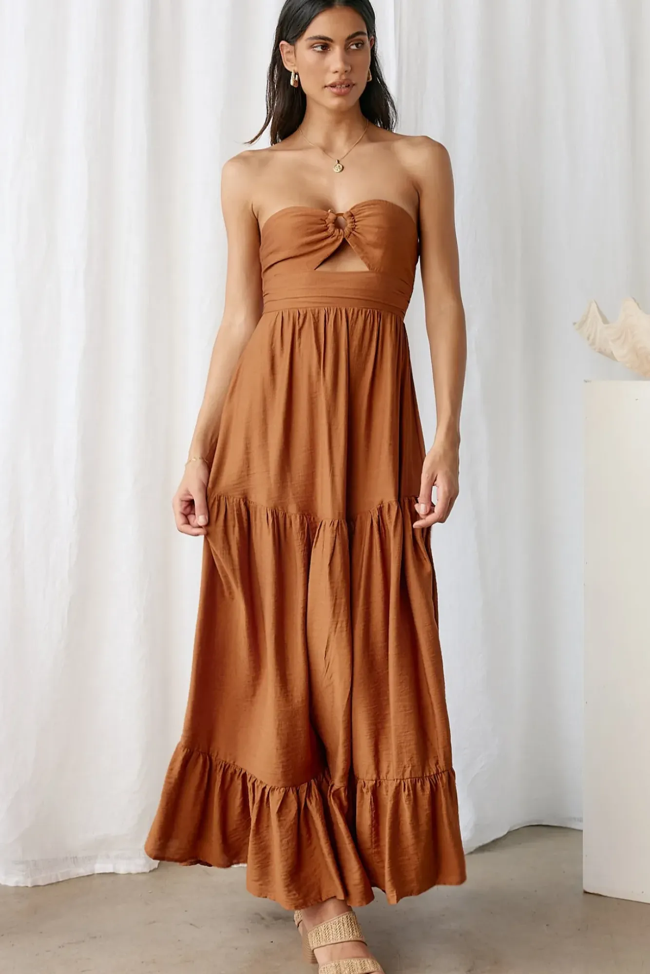 Vacation Dresses|Spring Break Dresses>Hello Molly Let's Fly Away Maxi Dress Tan