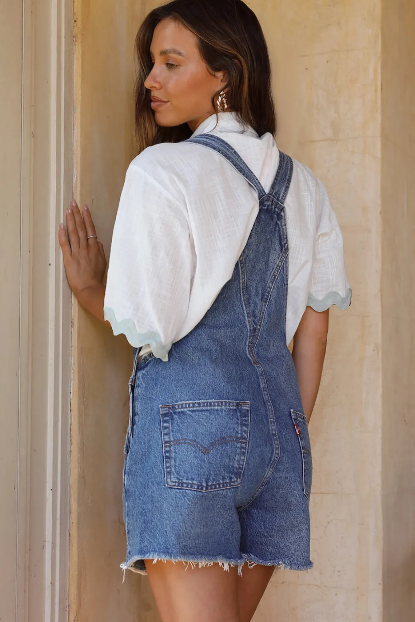 Rompers>Levis Shortalls Meadow Games