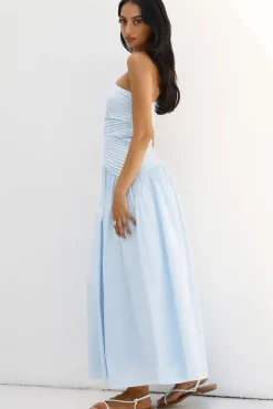 Wedding Guest Dresses|Vacation Dresses>Hello Molly Lexi Love One Shoulder Maxi Dress Blue