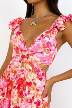 Vacation Dresses|Spring Break Dresses>Hello Molly Life Of The Party Maxi Dress Pink