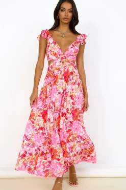 Vacation Dresses|Spring Break Dresses>Hello Molly Life Of The Party Maxi Dress Pink