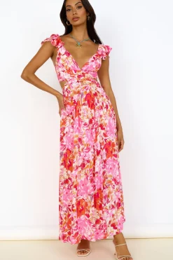 Vacation Dresses|Spring Break Dresses>Hello Molly Life Of The Party Maxi Dress Pink