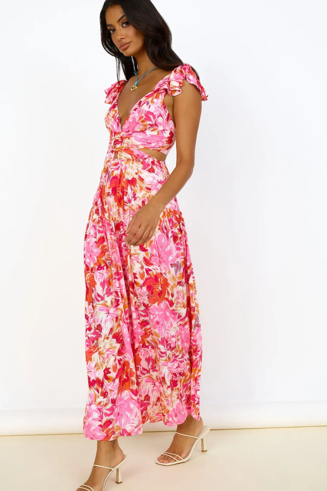 Vacation Dresses|Spring Break Dresses>Hello Molly Life Of The Party Maxi Dress Pink